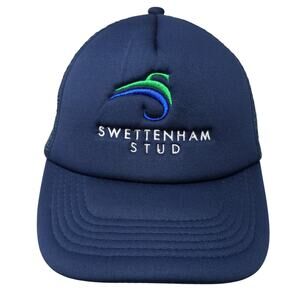 Swettenham Stud Snapback Trucker Hat Blue One Size Mesh Back Winning Spirit